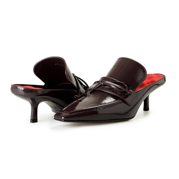 Burberry Women's "Storm Mule" Leather Heeled Mules Sandals Shoes US 8 EUR 38 - Picture 8 of 8